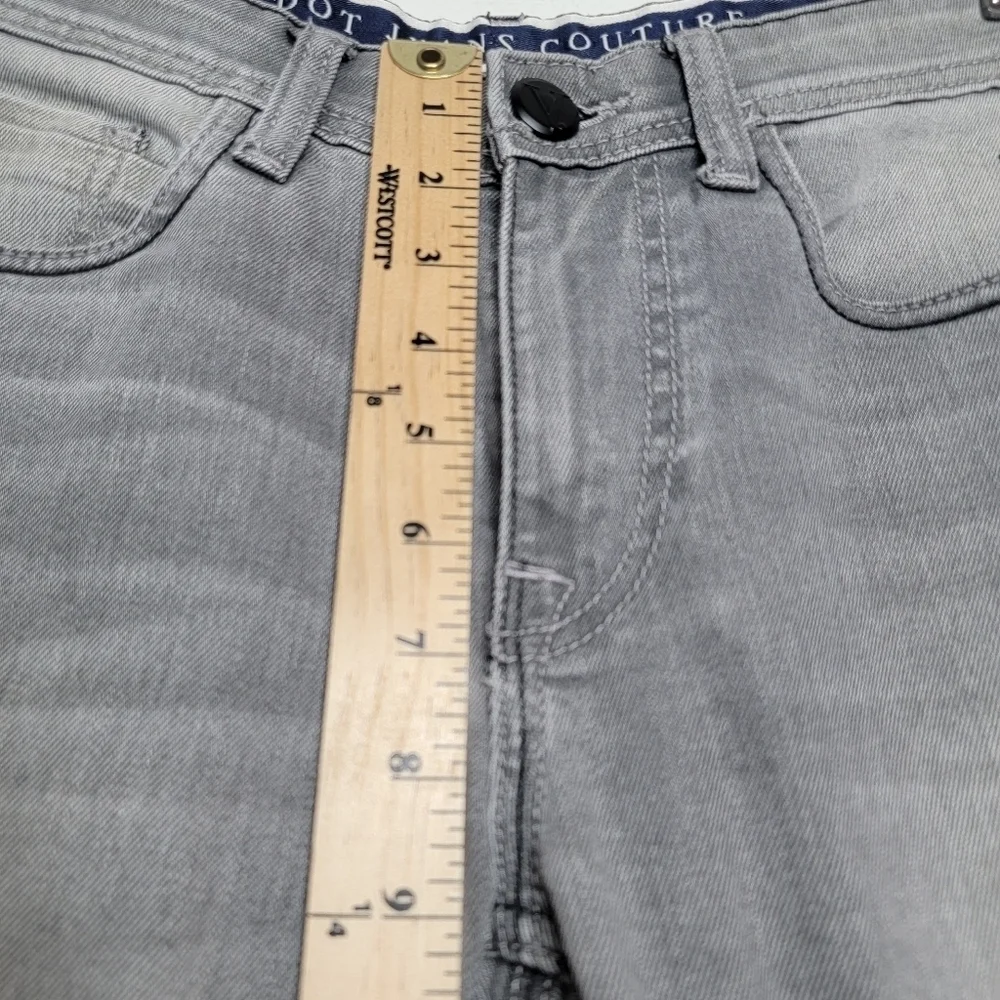 VDot Ultra Slim Men Jeans Pop Fit Mid Rise Tapered Light Faded Grey Tall 32 x 34